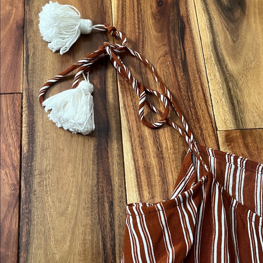 Faithful the Brand x Anthropologie arietta brown stripped long dress -NWOT size4 - Picture 5 of 7